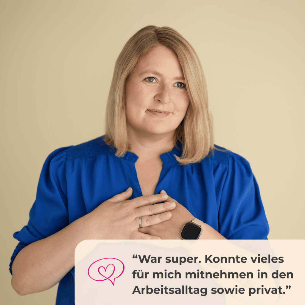 Feedback zum Kommunikationstraining: War super. Konnte vieles für mich mitnehmen in den Arbeitsalltag sowie privat.