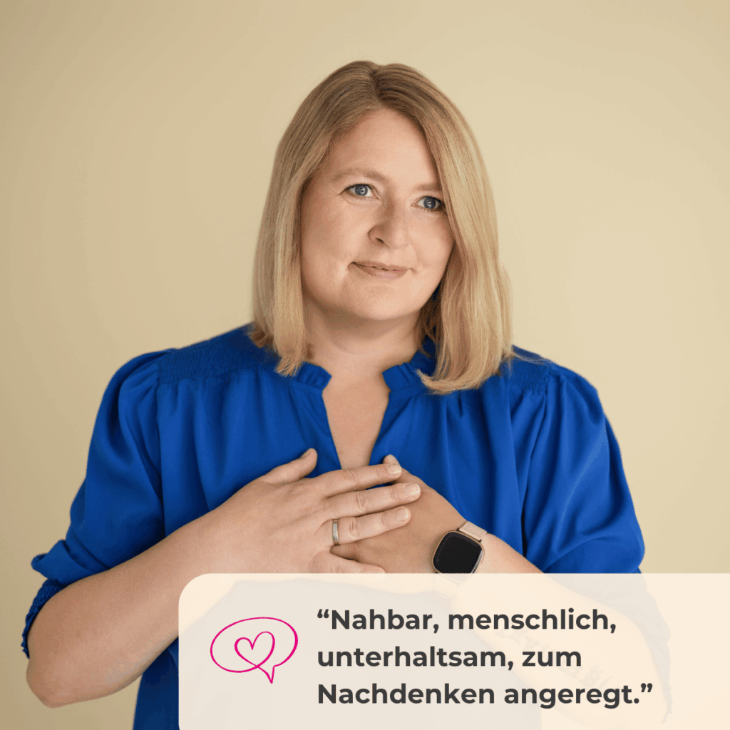 Feedback zum Kommunikationstraining: Nahbar, menschlich, unterhaltsam, zum Nachdenken angeregt.